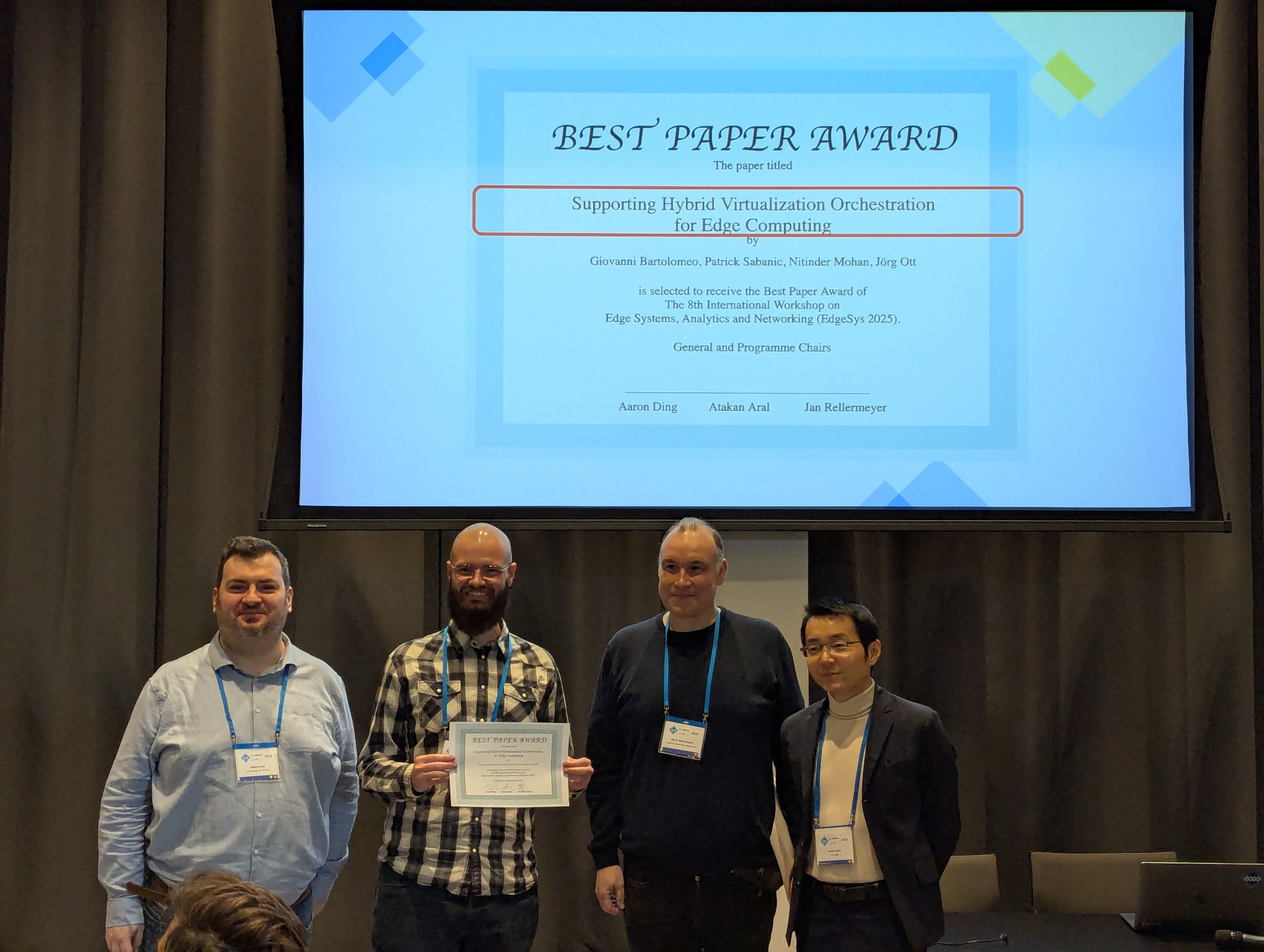 Best Paper Award at EdgeSys 2025!