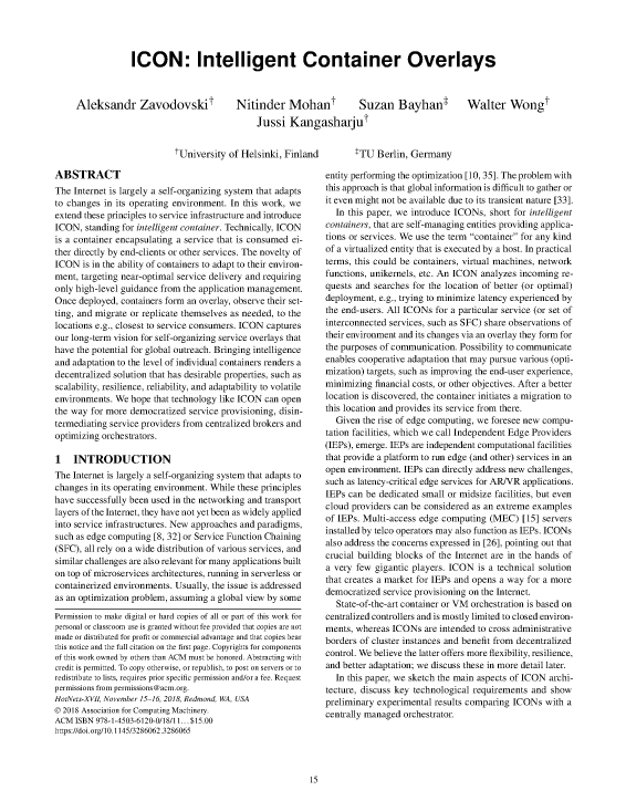 ICON: Intelligent Container Overlays