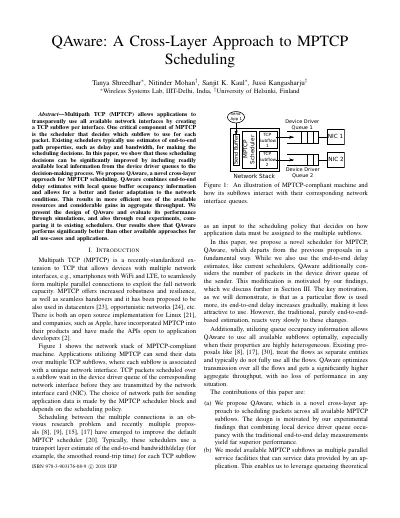 QAware: A Cross-Layer Approach to MPTCP Scheduling