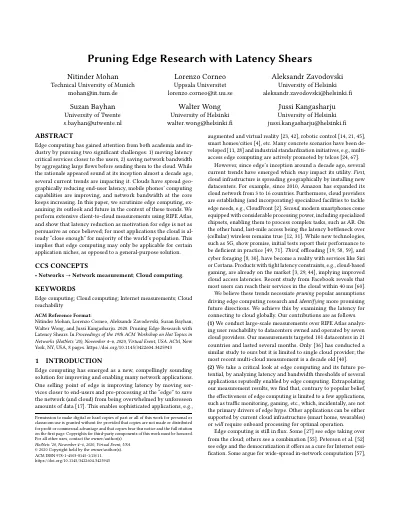 Pruning Edge Research with Latency Shears