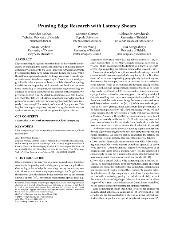 Pruning Edge Research with Latency Shears