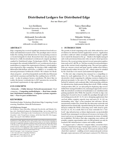 Distributed Ledgers for Distributed Edge: Are we there yet?