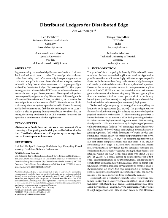 Distributed Ledgers for Distributed Edge: Are we there yet?