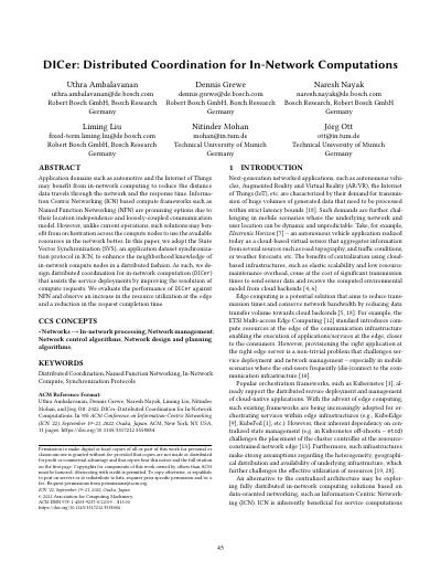 DICer: Distributed Coordination for In-Network Computations