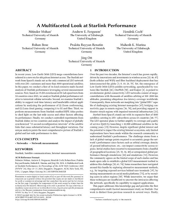 A Multifaceted Look at Starlink Performance