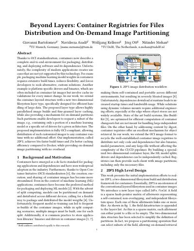 Beyond Layers: Container Registries for Files Distribution and On-Demand Image Partitioning