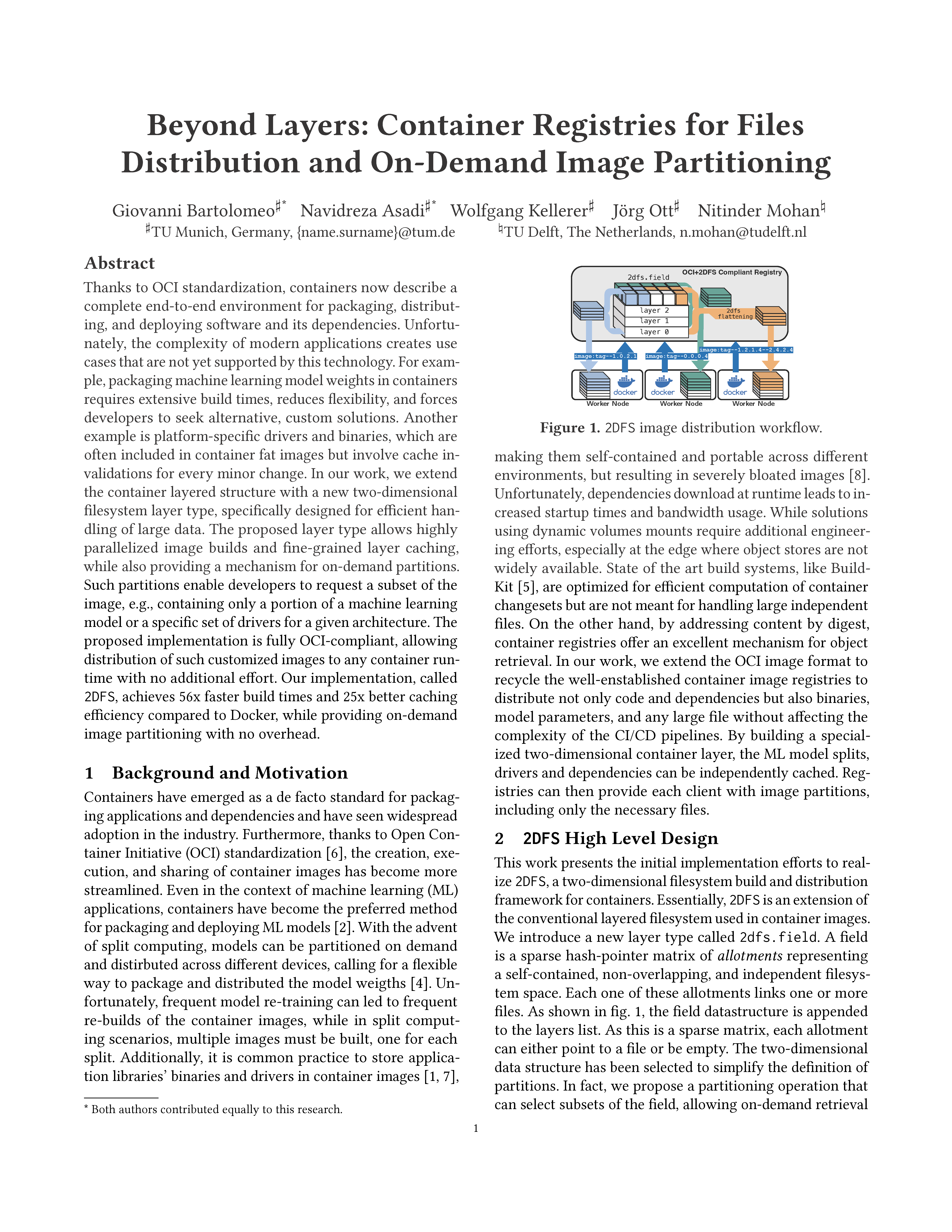 Beyond Layers: Container Registries for Files Distribution and On-Demand Image Partitioning